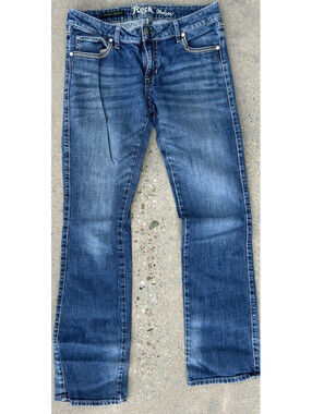 Rock 47 by Wrangler Jeans Womens Size 7/34 Medium Blue Wash Regular Straight